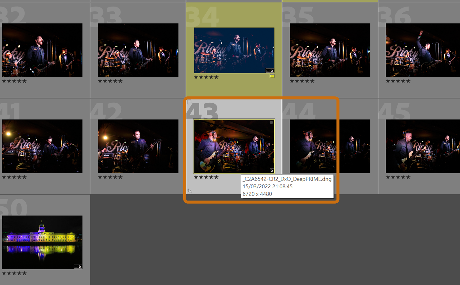 Adobe Lightroom Grid View Hover for Details