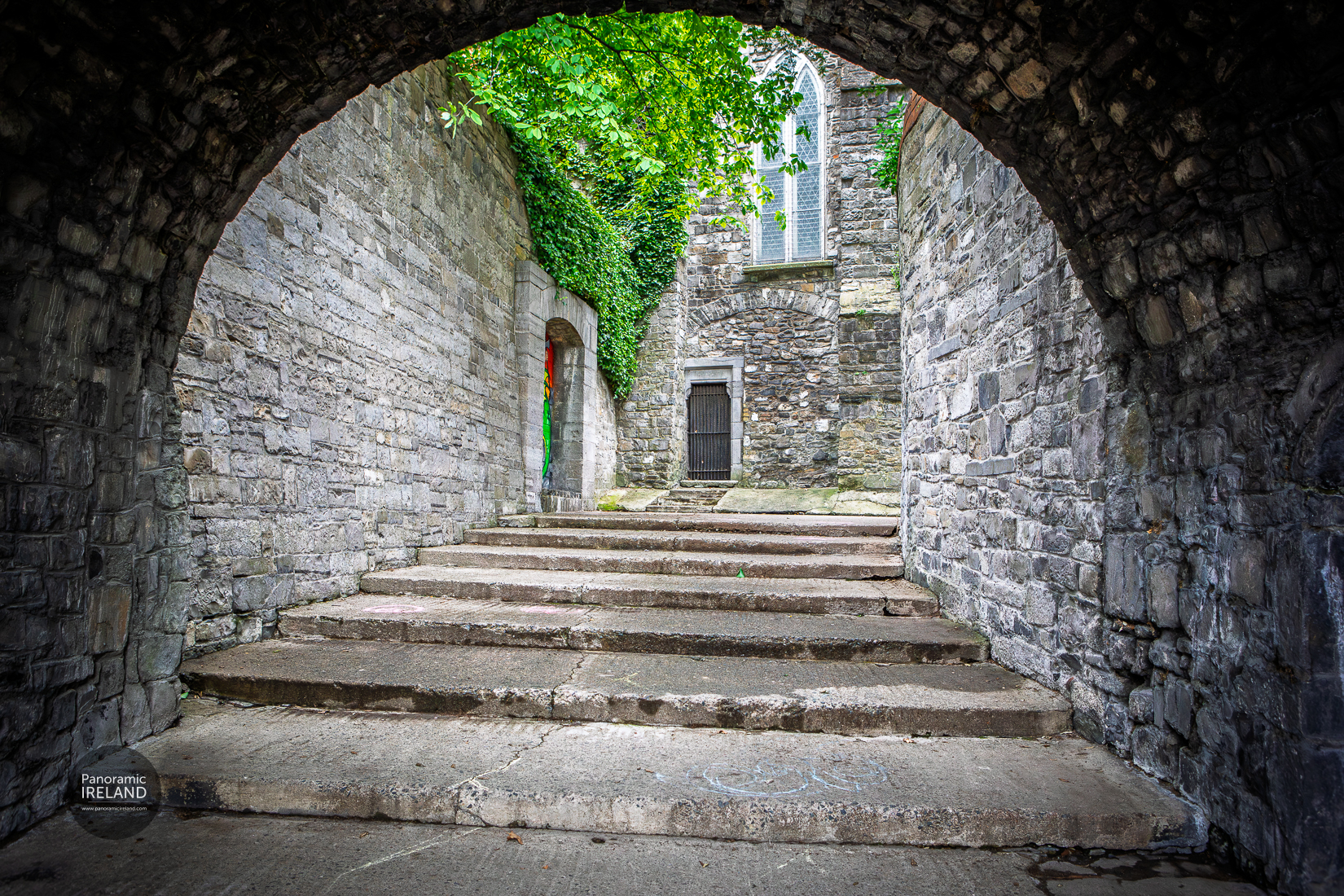 Saint Audoen’s Arch in Dublin’s medieval city walls on Cook Street by Panoramic Ireland