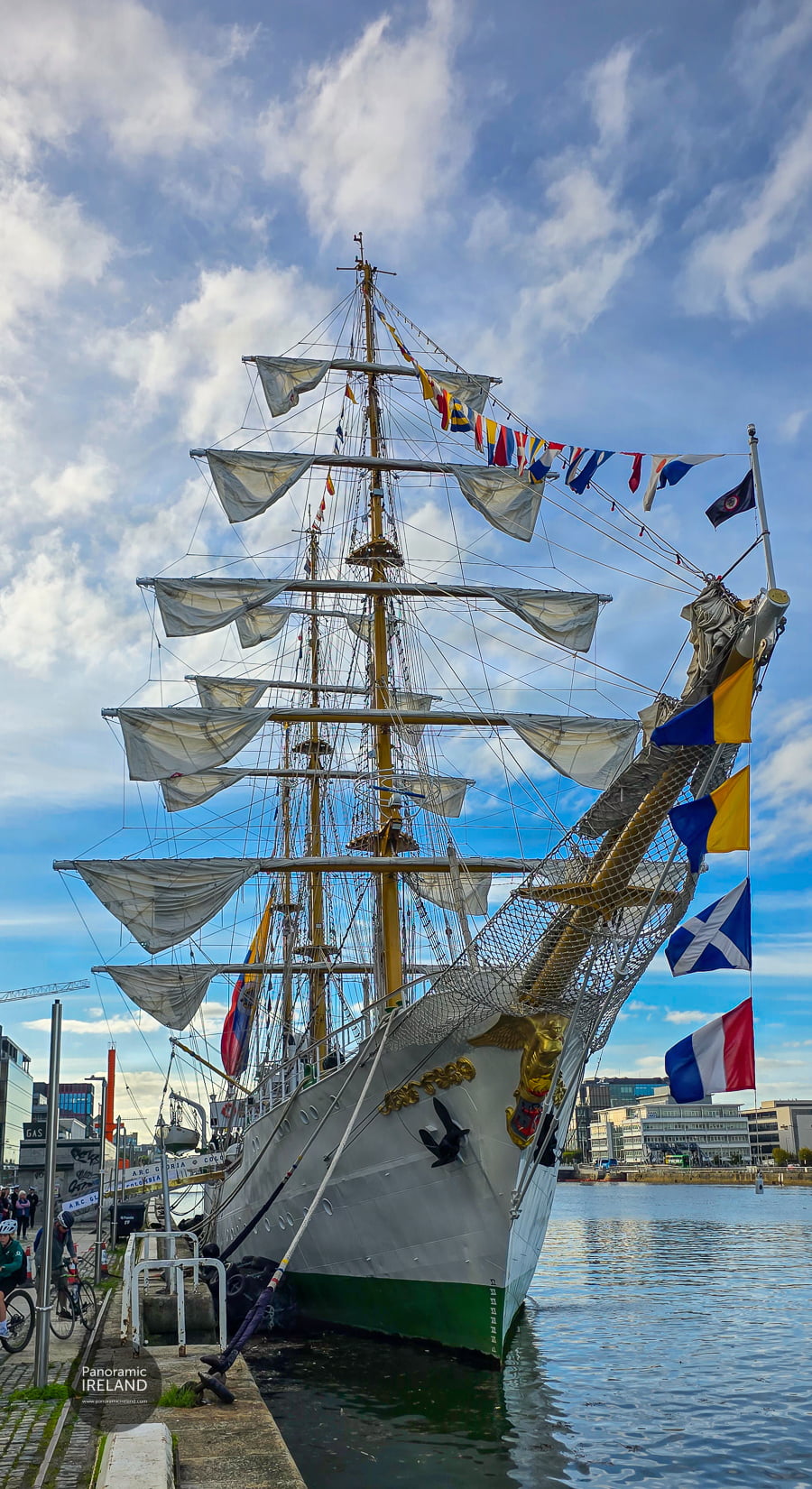 María Salud and the bow of ARC Gloria. ARC Gloria figurehead and bow, Dublin