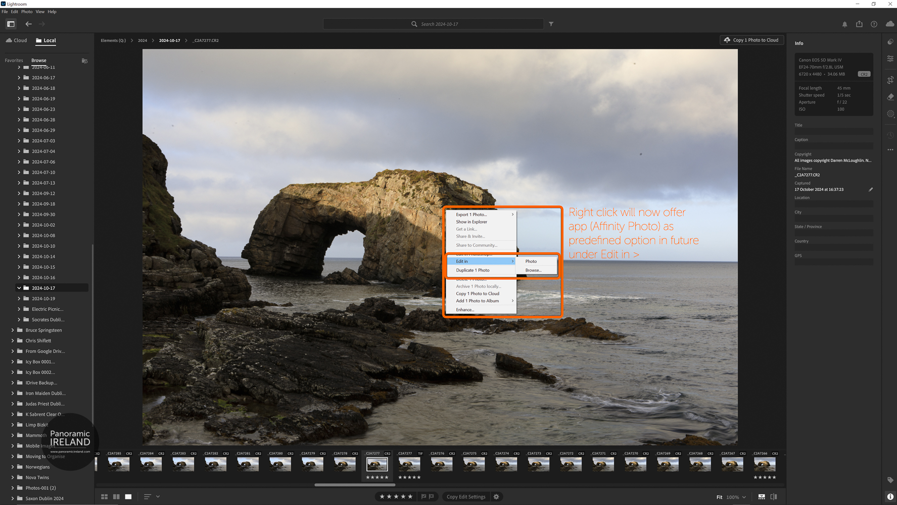 Adobe Lightroom - Edit In - Now Has App Predefined in Future