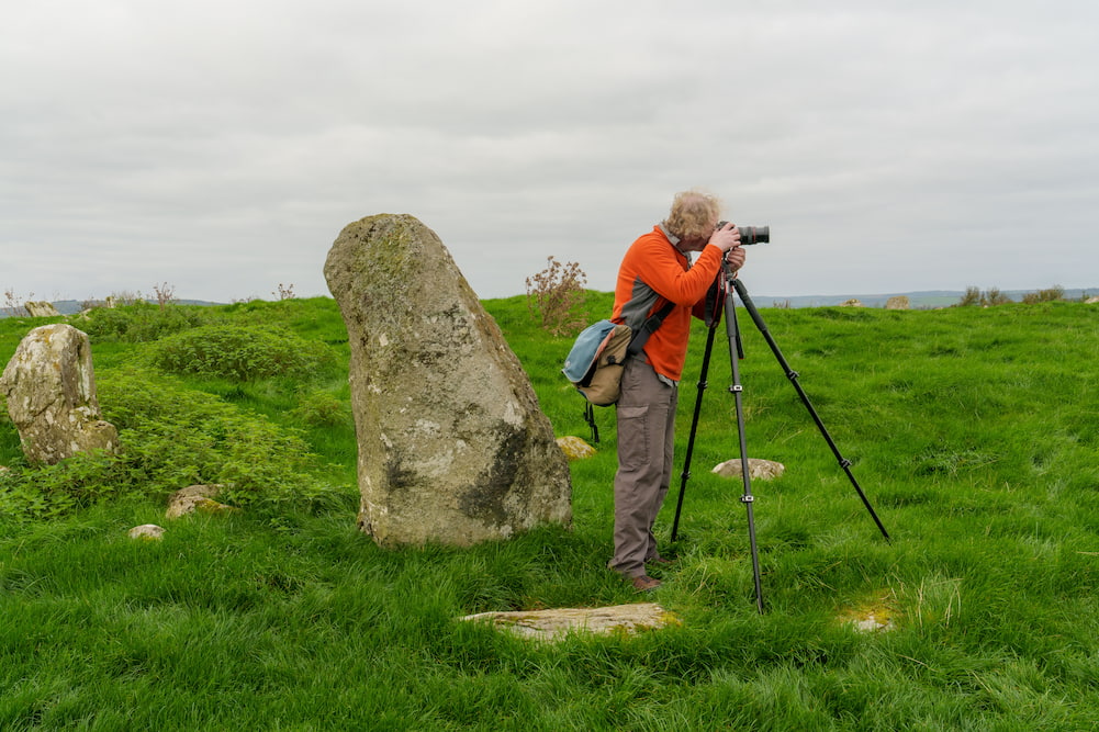 Darren with tripod photographing Irish landscape