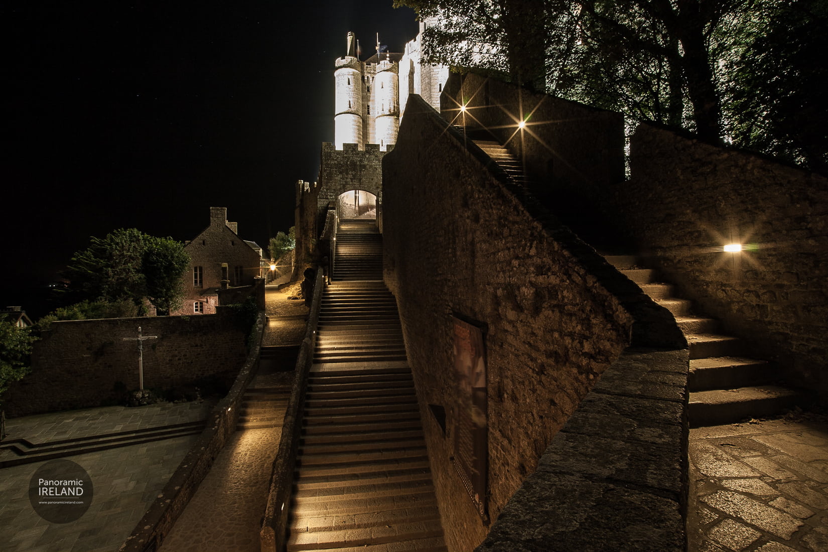 Mont Saint-Michel at night, France — Panoramic Ireland