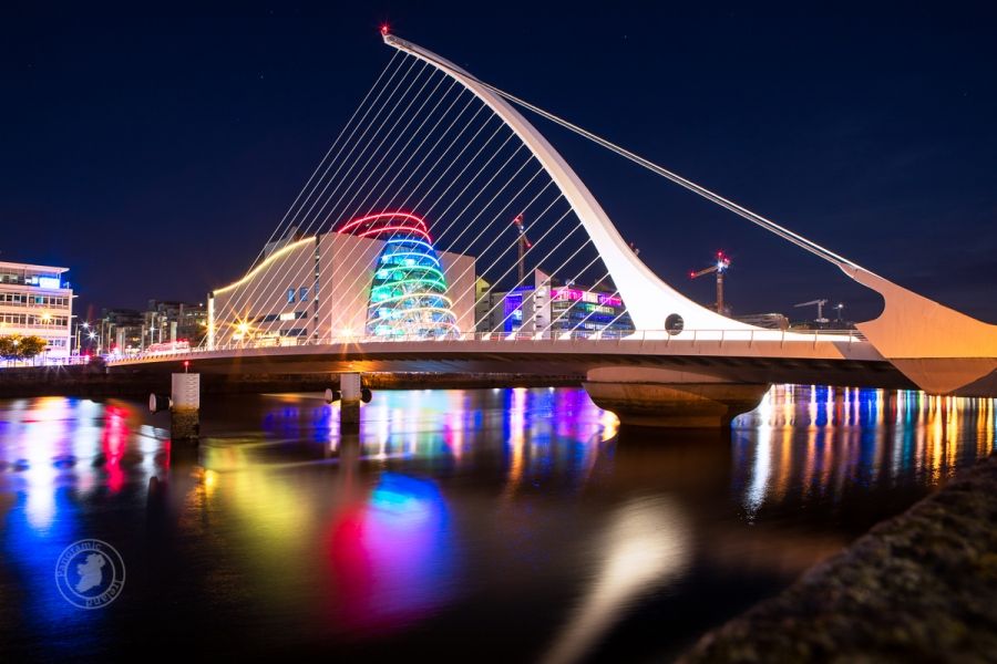 Dublin s Samuel Beckett Bridge At Night